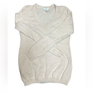 LOFT 100% Cashmere Sweater in Cream M